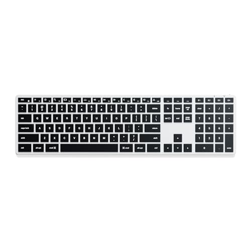 Satechi Clavier sans Fil Slim X3 QWERTY US avec Pavé Numérique, Argent