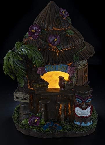 VP Home Solar Powered Flickering LED Garden Light for Home and Outdoor Decor - Backyard Tiki Hut Decoration