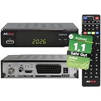 [ Test SEHR GUT, Note 1.1 *] AXRED S90 Plus Sat Receiver mit Aufnahmefunktion, HD fähig, Full HD, Digital Sat-Receiver für Satellitenschüssel Satelliten Satellit TV Fernseher, HD-Receiver, HDMI
