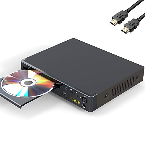 DVD Player, LONPOO DVD Players for Home with HDMI, Compact DVD Player for Smart TV, Region Free DVD CD Player with HDMI / AV Output and USB Input