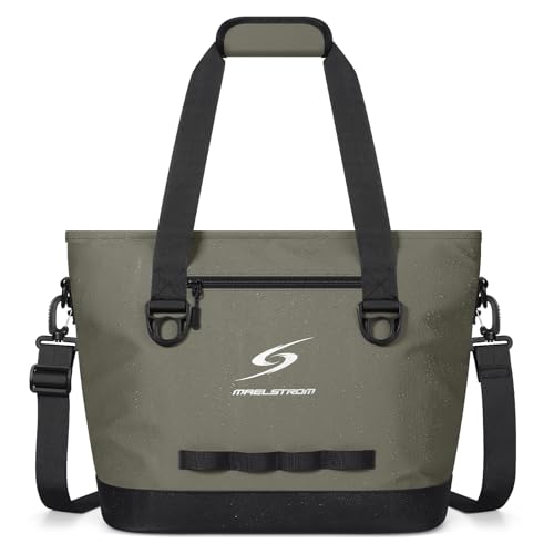 Image of Maelstrom 30 Can Insulated Cooler Bag, Leakproof Soft Ice Chest | Tote Style,16h Cold, Lightweight,Collapsible,Peva Liner,Waterproof,Gear Loop,Multi-Pockets,For Shopping,Beach,Picnic