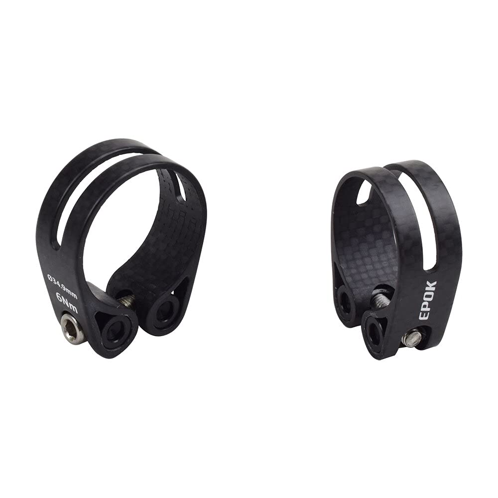 Morsetto del reggisella della bicicletta, Morsetti for reggisella for bicicletta in fibra di carbonio da 14 g Morsetti for reggisella for bicicletta in fibra di carbonio 31,8 mm 34,9 mm Super leggeri(