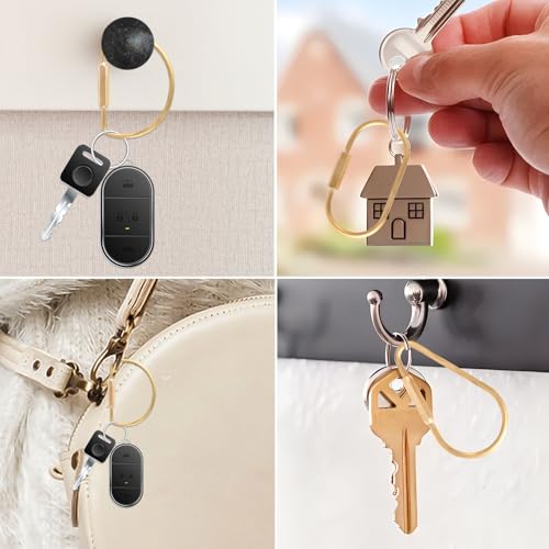Image of BOXOB 3pcs Brass Screw Lock Keychain, Heavy Duty Car Key Organizer Gold Carabiner Keychain Clip Simple Style Brass Key Rings Holder for Men Women Keys Handbags Purse Bag Charms