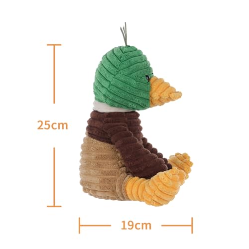 Apricot Lamb Cord Stockente Ente Plüschtiere für Kinder, weiche niedliche Kuscheltier für Baby Mädchen und Jungen, Flauschige Cord Mallard Grün 25 cm