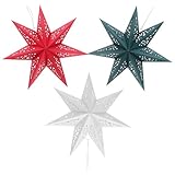 Lanterne étoile en papier : abat-jour étoile en papier, fabriqué à partir de matériaux robustes, vos décorations étoiles en papier dureront plusieurs utilisations, minimisant ainsi le coût des achats récurrents de lanternes étoiles pour vos fêtes