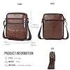 WeeDee Sacoche Homme Bandoulière en Cuir – Sac Bandoulière Homme Élégant, Sacoche Homme Style Rétro pour Travail ou Quotidien avec Sangle Réglable #1