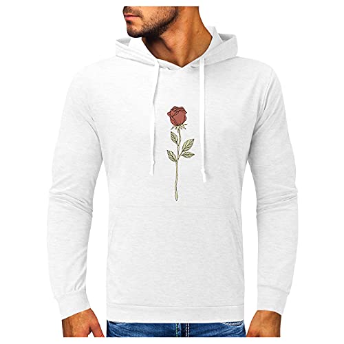 Tops for Men Cross Print Drawstring Pocket Hoodies Long Sleeve Fashion Slim Fit T-Shirt Autumn Casual Blouse Tee (04 White, L) Tops for Men Cross Print Drawstring Pocket Hoodies Long Sleeve Fashion Slim Fit T-Shirt Autumn Casual Blouse Tee (04 White, L)