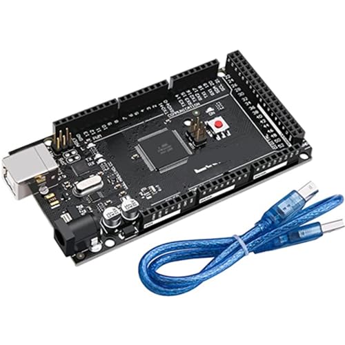 Image of For ELEGOO MEGA R3 Board ATmega 2560 + USB Cable Compatible with Arduino IDE Projects RoHS Compliant Black Blue(EL-CB-003-BLACK)