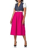landhaus damen strickjacke Umsatandsdirndl BERWIN & WOLFF TRACHT FOLKLORE LANDHAUS Damen 81680 Kleid, Marineblau mit Altrosa, 46