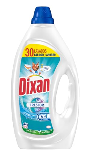 Dixan Gel Frescor, Líquido para Lavadora (30 lavados), detergente líquido para lavar la ropa