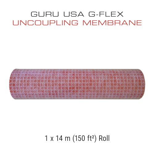 GURU USA G-Flex Uncoupling Membrane, Waterproof Membrane for Tile Vapor Barrier, Waterproofing Membrane for Shower & Bathroom Flooring Underlayment, 1 x 14 m (150 ft²) Roll - Image 3