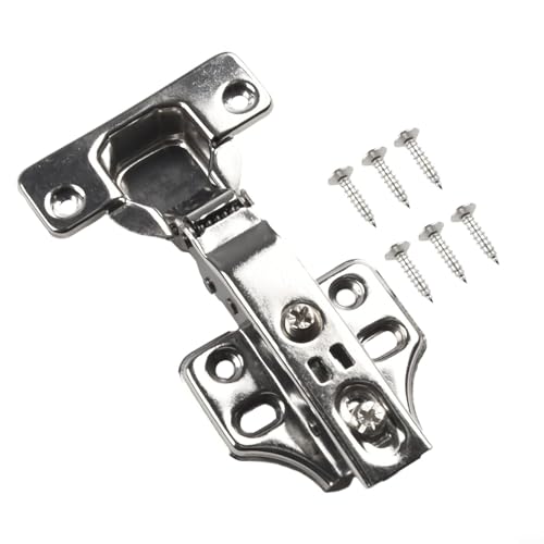 Solaughguy Bisagra de acero inoxidable para gabinete, diámetro de copa de 35 mm, bisagra amortiguadora hidráulica para armarios, armarios y armarios, 0.2 mm de grosor, capacidad de carga de 8 kg