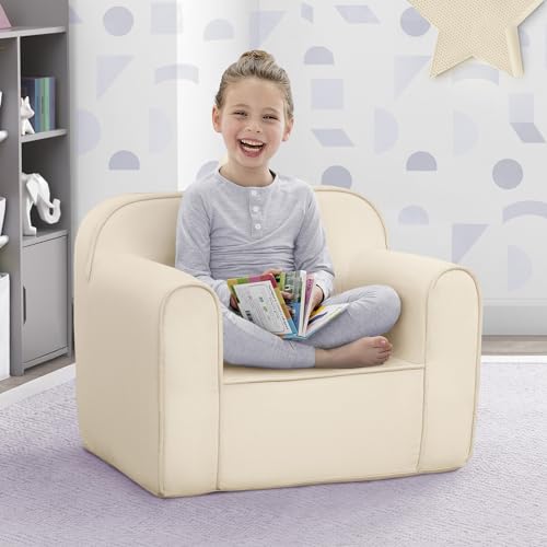 Image of Delta Children Cozee Chair -Foam Kids Chair for Ages 18 Months and Up, Oatmeal
