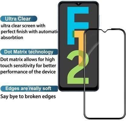 Image of DD SON (Black Premium Full Edge to Edge Screen Coverage Tempered Glass Screen Protector for Samsung Galaxy F12 / M12 / Samsung Galaxy A12 (2021) -Edge to Edge Full Screen Coverage