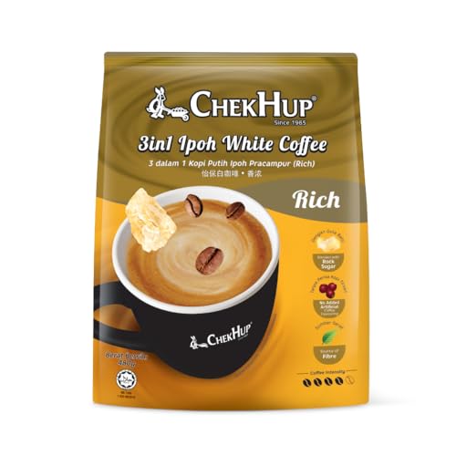 Chek Hup 3 in 1 Ipoh White Coffee King With Rock Sugar 12 Sachets ( 10 Pack )