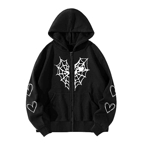 Unisex Hooded Sweatshirt Graphic Heart Shaped Print Hoodies for Men Women Valentine Gift Casual Couple Outfit