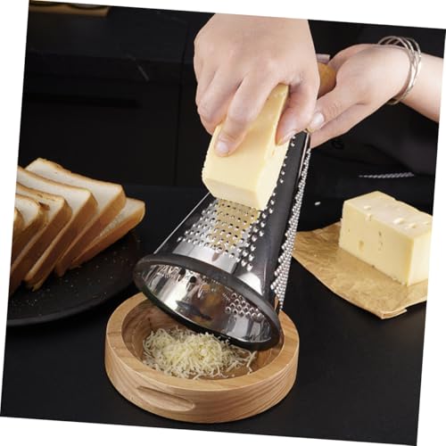 Rallador de queso con mango de madera multicolor ABOOFAN miniatura 5