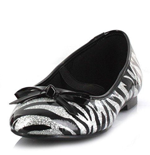 Ellie Shoes Children's 0 Inch Heel Zebra Ballet Slipper