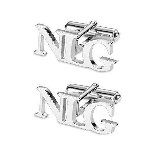 callie Custom Cufflinks for Men, Personalized Monogram Initials Name Cufflinks Set of 2 for Groom Groomsman Dad Husband, Stainless Steel/Sterling Silver