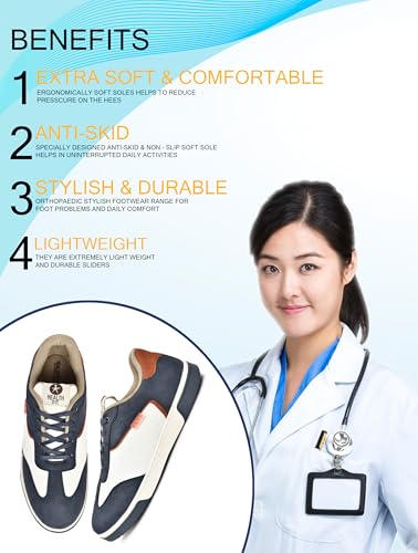Image of HEALTH FIT Softest Cushioned Sneakers Supreme Comfort Fashion Sneakers for Men's Low Top Sneakers Sophisticated Style Versatile Design 149