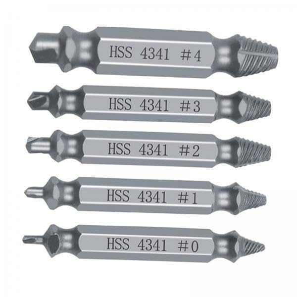 2x5 Pcs Broken Bolt Damage Screw Remover Extractor Drill Bits Stud Reverse Set
