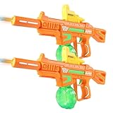 2 PCS Electric Water Gun, Ultimate Battle Blaster Water Guns with Realistic Gun Muzzle Flame High Capacity Automatic Squirt Guns Summer Outdoor Beach Swimming Pool Party Toy for Adult Kids