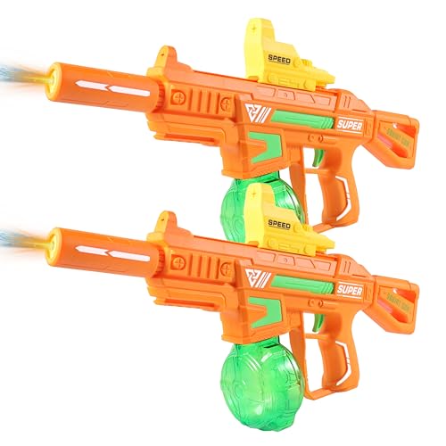 2 PCS Electric Water Gun, Ultimate Battle Blaster Water Guns with Realistic Gun Muzzle Flame High Capacity Automatic Squirt Guns Summer Outdoor Beach Swimming Pool Party Toy for Adult Kids
