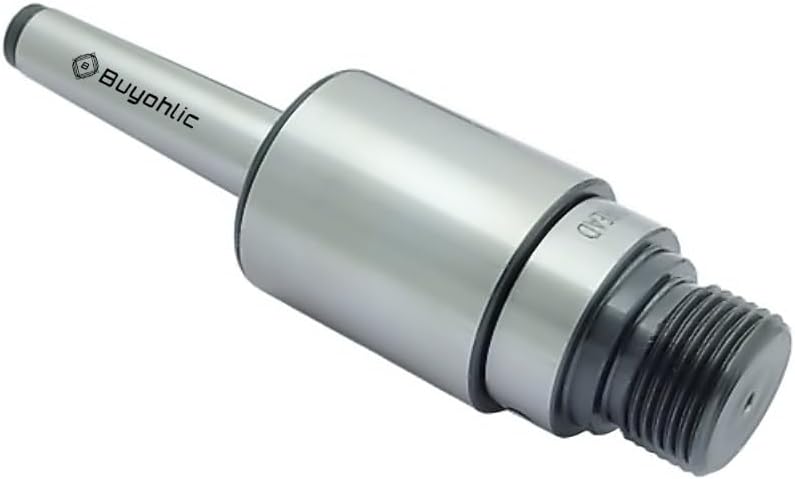 Buyohlic Lathe's Live Revolving Center Centre MT2 Shank with Threaded Nose (Boxford Thread (1-1/2" X 8TPI))