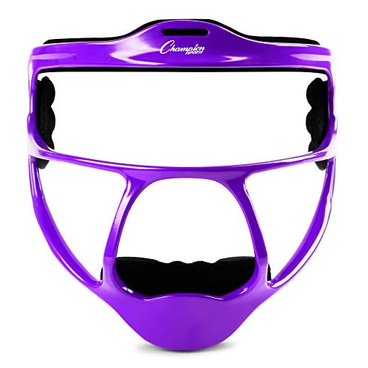 Champion Sports Magnesium Softball Face Mask - Lightweight Masks for Adults - Durable Head Guards - Premium Sports Accessories for Indoors and Outdoors - Purple