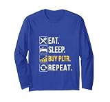 Eat Sleep Invest Buy PLTR. Palantir Investing. Long Sleeve T-Shirt, Adult Unisex, Royal Blue, XX-Large