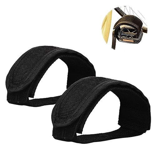 Correas de Pedal para Bicicleta de Ejercicio,Correas de Pedal Antideslizantes Ajustables,Correas de Pedales,para Pedales de Bicicleta Antideslizantes,Fijación de Bicicletas de Montaña,2 Piezas,Negro