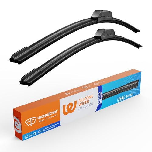 Image of 22 Wiper Blades 2 Pack Silicone Wiper Blades Replacement for Ford F150 F350 2020 2019 2018 2017-2012 /Chevy Tahoe 20-00 Silverado 06-99 Impala 13-06,22 inch Windshield Wiper Blades(Set of 2)