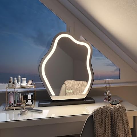 EMKE LED Makeup Mirror with Adjustable Stand Cover