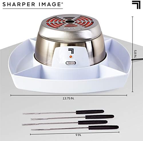 Sharper Image Electric Tabletop S'mores Maker for Indoors, 6-Piece Set, Includes 4 Skewers & 4 Serving Compartments, Easy Cleaning & Storage, Tabletop Marshmallow Roaster, Family Fun For Kids Adults - 5