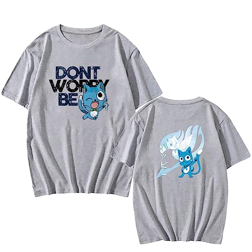 zhedu Fairy Tail T Shirt Japonais Anime Funny Tshirt Kawaii Cartoon Harajuku Vêtements Manga Graphic Tops Tee (L,Color 04)