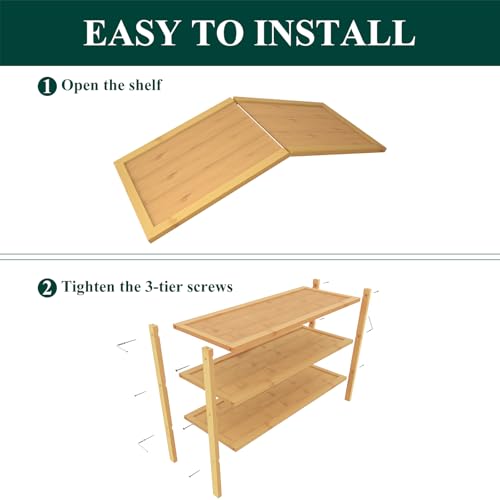 Smiry Bamboo Shoe Rack Organizer Storage - Image 7