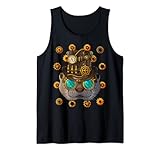 Bonita nutria futurista retro steampunk para cualquier persona que ama la maquinaria alimentada por vapor o la era victoriana. Cuenta con una bonita nutria steampunk con gafas steampunk, sombrero y engranajes mecánicos vintage.