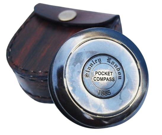 Antique Brass Pocket Compass, Handmade Nautical Marine Compass with Robert Frost Poem, Vintage Style 1885-picture-14