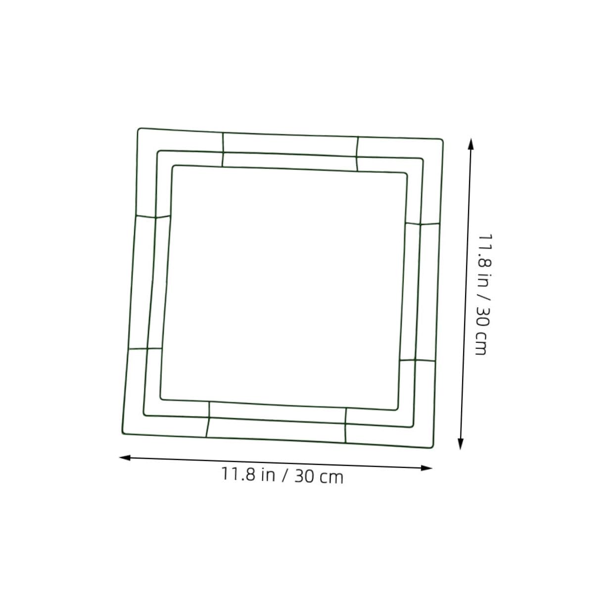 Happyyami Cane Wreath Frames Metal Square Wreath Frame Iron Wire Wall Decor for Living Room