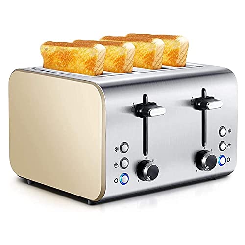 Toaster Metall Classic Toaster Home Four-Slot Automatische Toast-Frühstücksmaschine sehr leicht zu reinigen 354 * 348…