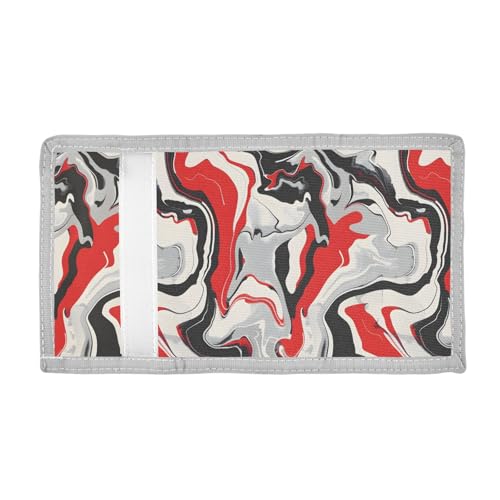 ALAZA Kids Wallets for Boys Girls Toddler Trifold Wallet Children Small Red Gray White Black Marble with Zipper Coin Pocket2