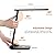 poukaran LED Desk Lamp with Wireless Charger, USB Charging Port, Table Lamp with Clock, Alarm, Date, Temperature, Desk Lamps for Home Office,Black