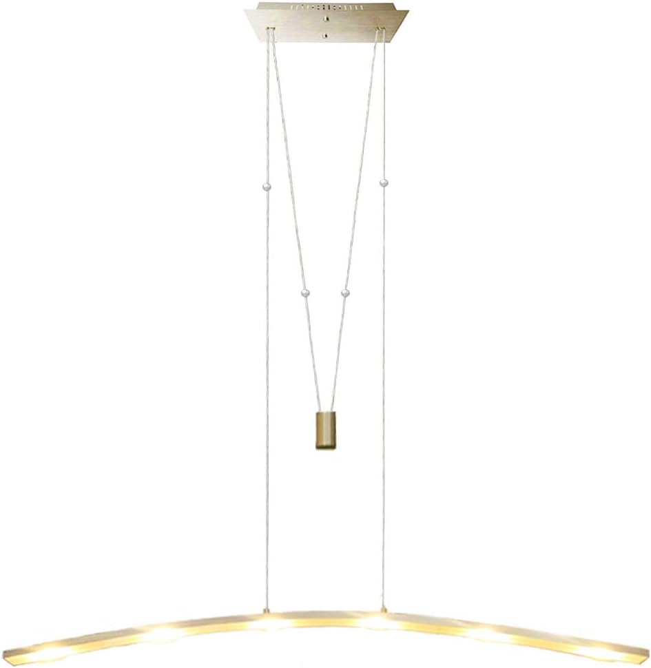 LED Pendant Light Fixture Hanging Lamp Chandelier Lights 27W 3000K Warm Light Lamps for Living Dining Room Kitchen Island Bedroom, Brushed Aluminum