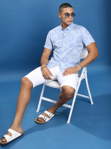 Image of Highlander Men's Slim Fit Shirts | Printed | Half Sleeves | Spread Collar | Casual Shirts | Stylish Shirt