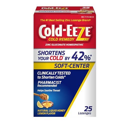 Cold-Eeze Soft-Center Liquid Honey Zinc Lozenges, 25 Count (Pack of 2)