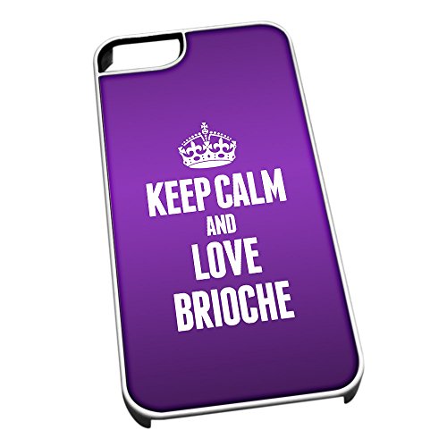 Bianco cover per iPhone 5/5S 0867 viola Keep Calm