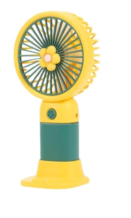 Mini Fan - Rechargeable Handheld Fan with Stand, Portable Personal Cooling Fan with Flower Design, Multi-Speed Electric Fan for Travel and Office Use-image-46