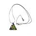 DIYthinker Peinture à l'huile Montagne Maison de l'arbre Paysage de rivière Illustration Motif Triangle Pendentif en Forme de Bijoux Collier avec chaîne Décoration Cadeau