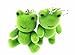 Boucles d'oreille Miniblings grenouilles princesse Ours en peluche afflué grenouilles aspect velours vert - Bijoux fantaisie main argenté Boucles d'oreille