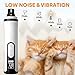 JUDUNA 2026 New Silent Pet Nail Grinder, Rechargeable Dog Nail Grinder, Portable Electric Pet Nail Trimmer for Cats, Dogs and Other Animals